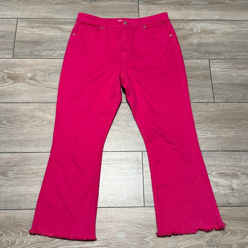 LOFT Fuchsia Flare Jeans